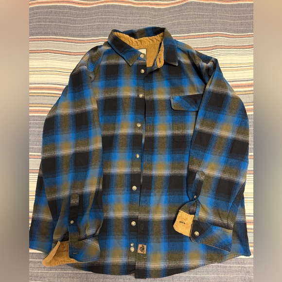 Legendary Whitetails Men’s/Women’s Flannel Shirt Blue Plaid 100% Cotton Size XL - Picture 6 of 9